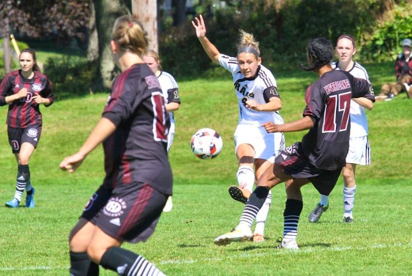 Stellarton’s Katie Walsh has been a key addition to the Dal-AC women’s soccer team. Walsh joined the Rams this season after playing four years of university soccer at St. FX.