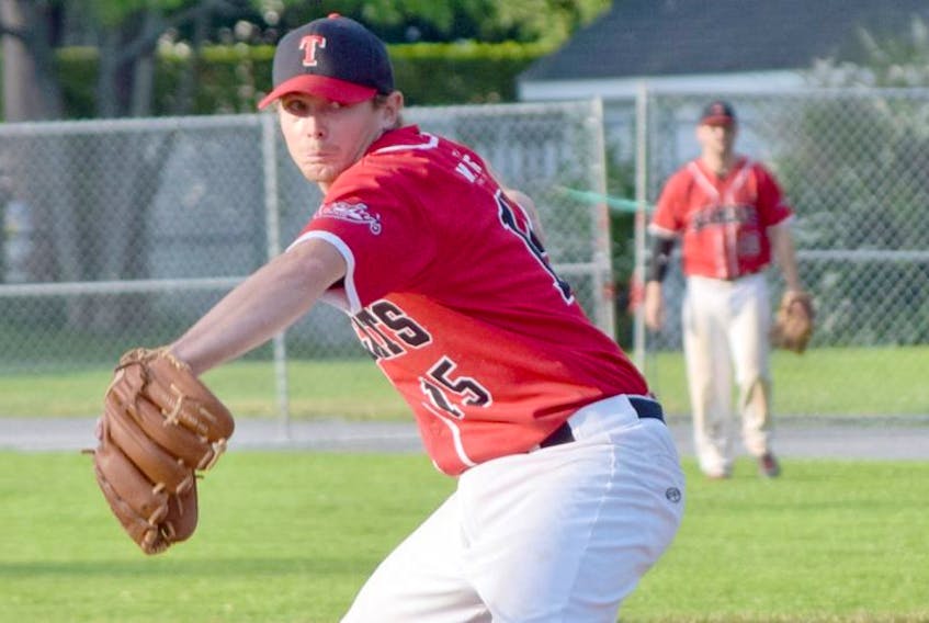 Truro Bearcats pitcher John Chapman picked up the win in his team’s NSSBL victory over the Kentville Wildcats.