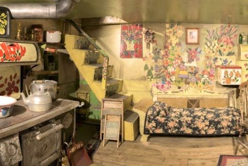 The inside of Maud Lewis' home on display at the Art Gallery of Nova Scotia.