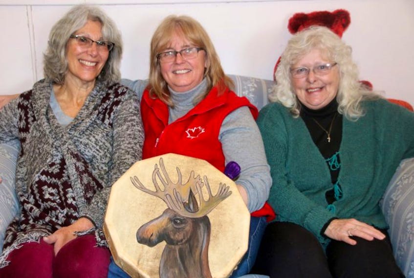 Three of the women involved in organizing a gathering for those affected by mental health issues are, from left, Shelley Austin, Valerie Kingsbury and Laurie White. The fourth organizer is Valerie Hollingsworth.