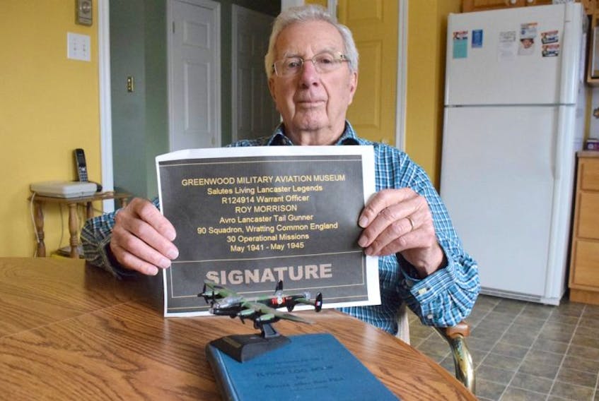 Roy Morrison of Truro Heights, a retired Warrant Officer with the Royal Canadian Air Force during the Second World War, received recognition as a Lancaster Living Legend.