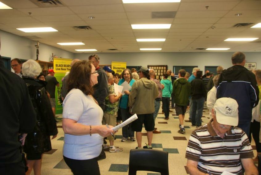 About 200 people showed up for the town’s information session on deer management Tuesday evening.