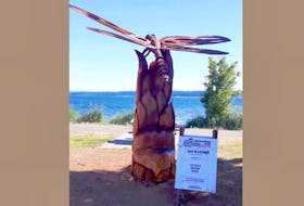 Rob Milner created this dragonfly during a chainsaw carving competition in Campbell River, B.C., at the end of June. He came in second place in the professional division.