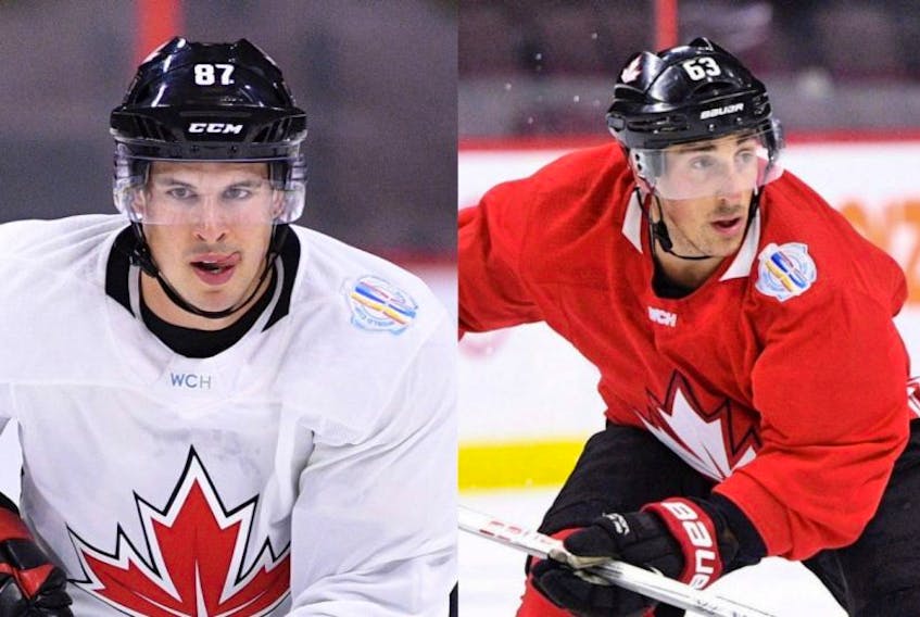 Sidney Crosby, left, and Brad Marchand