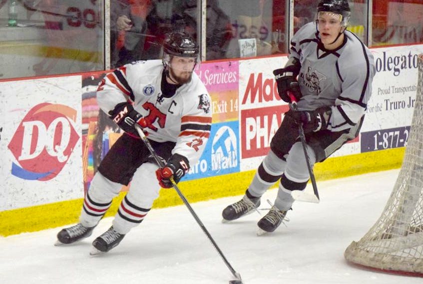 Truro Bearcats captain Kyle Tibbo has been key to the team’s success this season. Tibbo, 20, leads the Bearcats in scoring with 24 goals and 25 assists in 28 games.