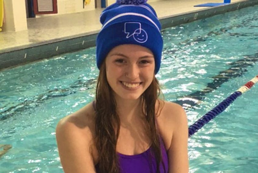Truro’s Kelsey Taylor, a member of the UNB Varsity Reds women’s swim team, says talking with someone you trust is a big help when it comes to dealing with mental health issues.