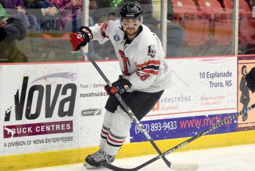 Nic Blanchard had a goal and an assist on Monday in the Bearcats 5-3 loss to the Miramichi Timberwolves.