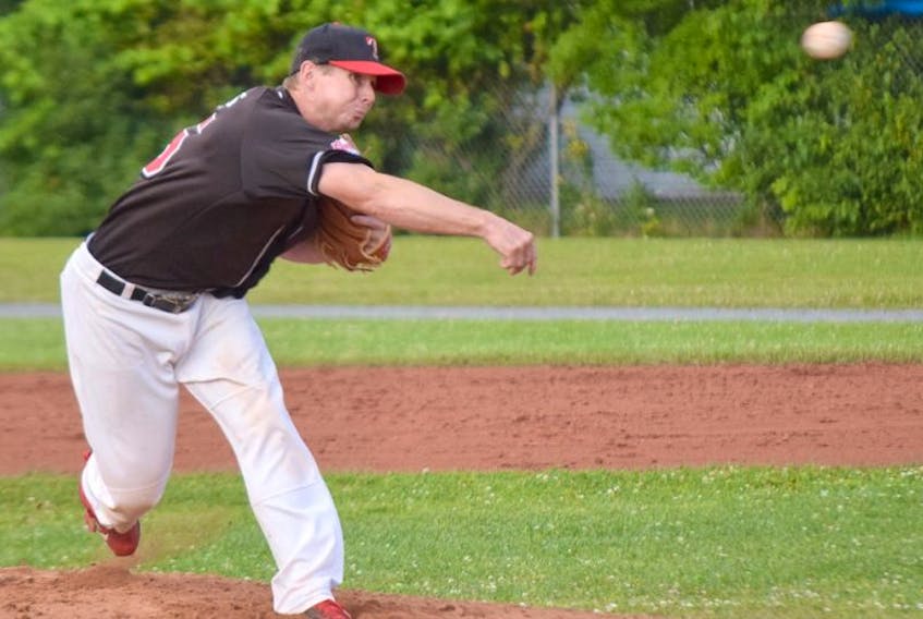 John Chapman tossed a complete-game seven-hitter on Tuesday as the Truro Bearcats picked up a big NSSBL victory over the Halifax Pelham Canadians.