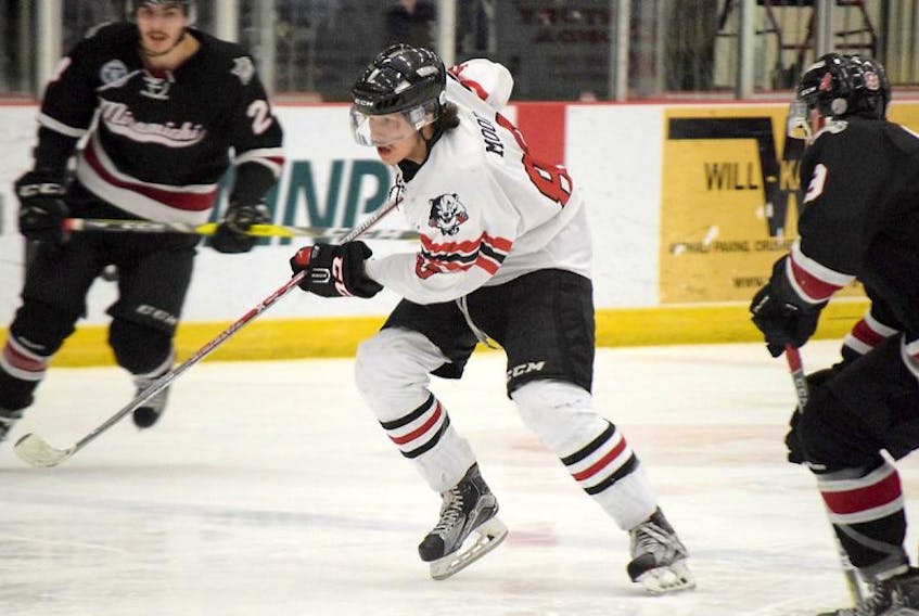 Truro Bearcats forward Zach Moody looks forward to this week’s Fred Page Cup Eastern Canadian junior hockey championship in Quebec. Moody and his teammates open the four-team tournament Wednesday against the host and Quebec champion Terrebonne Cobras.