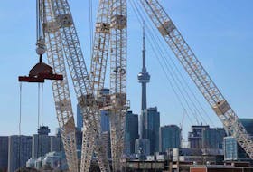 Construction on the Toronto skyline. 