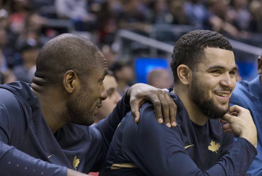 Raptors Serge Ibaka (left) and Fred VanVleet are free agents that should command a lot of interest from other teams this off-season. 
