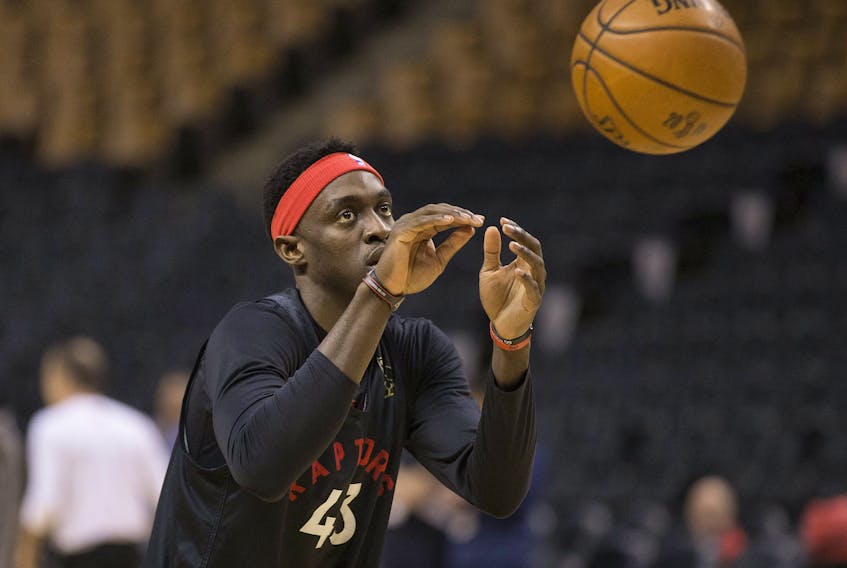 Pascal Siakam was a secondary focus of the Raptors front-office entourage when it drove to Buffalo in 2016 to watch a workout of six potential draft picks, including Jakob Poeltl. Let’s just say Siakam surprised them.  STAN BEHAL/TORONTO SUN