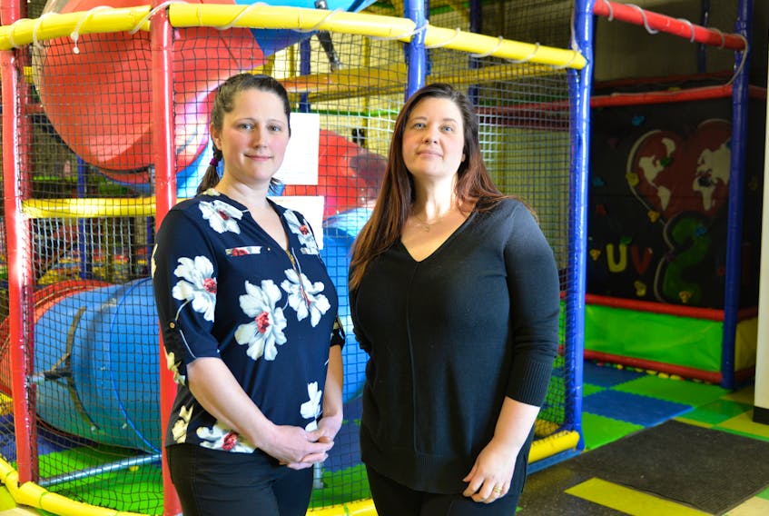 Lacy-Jane Kamphuis, left, and Gillian Webster, owners of That Fun Place, decided to temporarily close on Monday due to concerns over COVID-19. On Tuesday, they put their names in for funding under the province's newly established $25-million Emergency Contingency Fund for small businesses and self-employed persons.