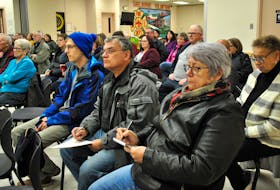 About 60 people attended the special Shelburne town council meeting on Jan. 27 where information was given on the town’s current financial position, how they got there and what the options are going forward. KATHY JOHNSON PHOTO
