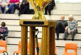 ['Shown above in this file photo is the Coal Bowl Classic gold trophy, claimed last year by the Charlottetown Rural Raiders.']