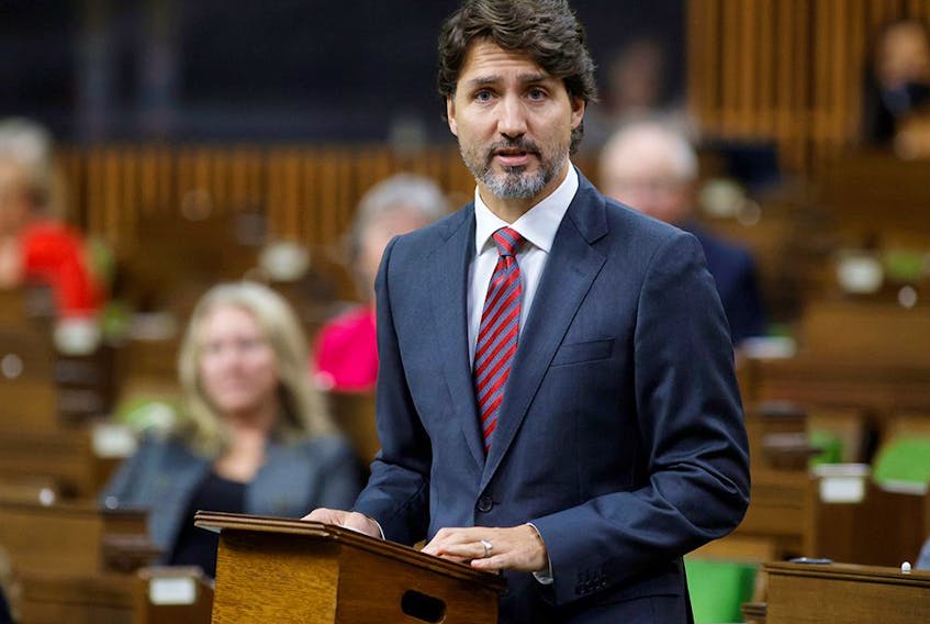 Prime Minister Justin Trudeau speaks in the House of Commons on Sept. 24, 2020. 