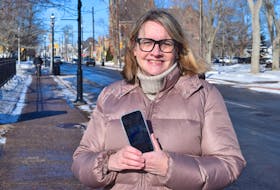 Michelle McCann started taking pictures with her phone of Nova Scotia decals she saw in vehicles across the community after noticing them on a drive down Prince Street.