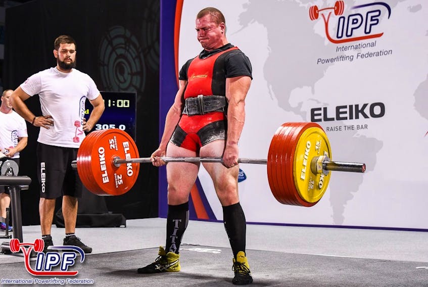 John MacDonald of Charlottetown competed as a member of Team Canada at the at the 2019 International Powerlifting Federation world open powerlifting championships in Dubai from Nov. 18 to 23.