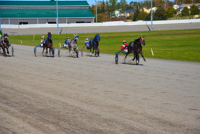 David Dowling drove Cal Hanover To a 2:01.2 victory in Race 6 for a driving triple on Sunday afternoon’s harness racing program at Red Shores at Summerside Raceway.