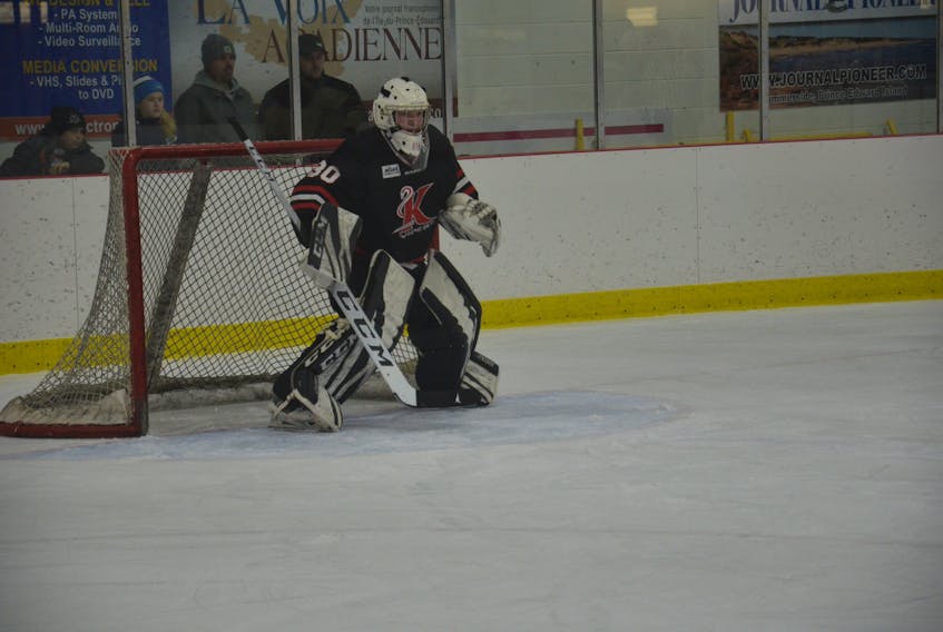 Kensington Vipers goaltender Ben Parent turned in a 47-save effort in Sunday night’s 2-1 win over the Western Red Wings in the Island Junior Hockey League game in Kensington.