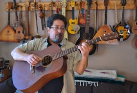 Scott Parsons strums a guitar in his studio in this Guardian file photo from February 2019. He is the namesake of a new Island Literary Award to highlight Black writers in P.E.I.