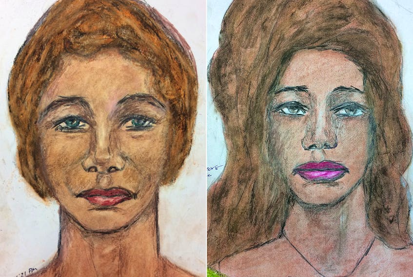 Drawings Samuel Little made of two of his unknown victims. 