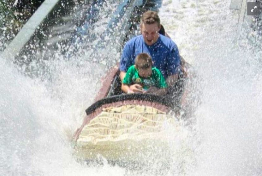 <span>Riders are soaked as they ride the flume at Upper Clements Park. TC MEDIA FILE</span>