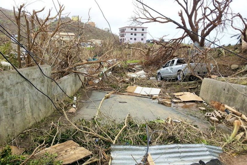 Absolute devastation greeted Peter Van Zoost and his family as they emerged from their home in Tortola following hurricane Irma two weeks ago. The family has been able to get back to Canada and is staying with relatives in Berwick.