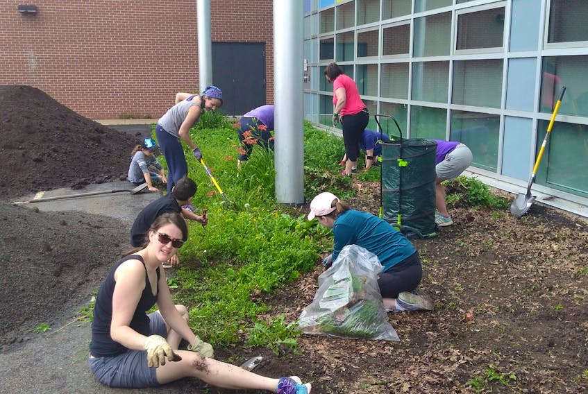 KCA students and staff worked alongside community members to help re-establish the school gardens. The multi-phased gardens will be a touch-zone for students and include a butterfly garden to be used with the curriculum.