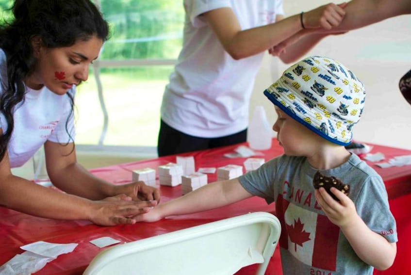 Getting a temporary Canada Day tattoo was one of many activities that took place last year in Victoria Park.