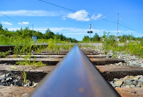 The railway tracks on Lingan Road near Mary Joe Lane just outside of River Ryan will be among two upgrade projects scheduled to begin next week. Both projects will be funded by Nova Scotia Power. JEREMY FRASER/CAPE BRETON POST.
