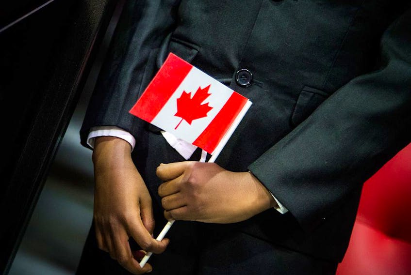 An immigration ceremony in Calgary in January.
