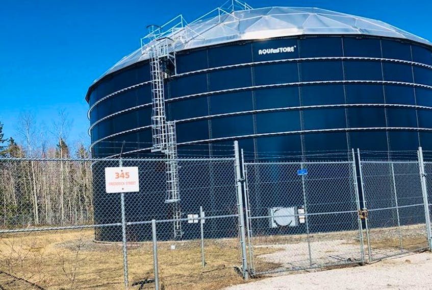 While it may come as a surprise to some, a water tank storage unit has been operational at the end of Frederick Street in Whitney Pier since 2011. The tank was constructed as part of a $9.1-million project to provide industrial water to the nearby Harbourside Park and coal pier. The facility replaced the former waterline that ran to the site from Sydney River. The roughly 20 enterprises now in the park employ some 350 people and is located on the site of the former Sydney steel plant, tar ponds and associated sites. The tank is not clearly visible from the Sydney Port Access Road, except when the leaves are off the trees, and is not accessible to the public as the road leading to the site is gated. CONTRIBUTED