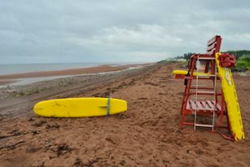 ['Rainy weather kept beachgoers away on Monday, but despite what has been a wet summer lifeguards at Heather Beach say things are pretty much on par with last year when it comes to traffic. Darrell Cole – Amherst Daily News']