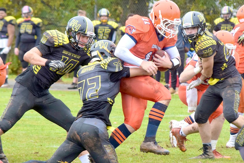 Michael Adams of the Cobequid Cougars has been named Scotia Conference MVP in the Nova Scotia School Athletic Federation Football League.