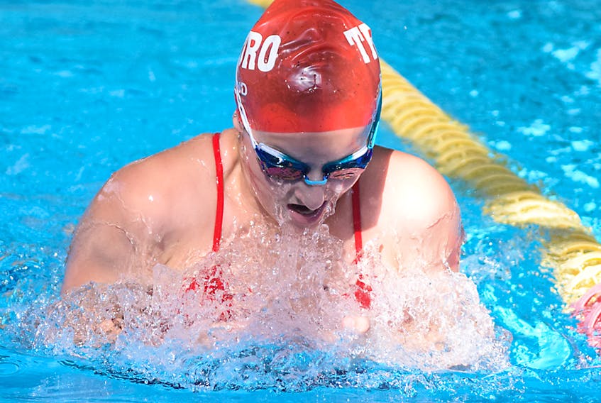Madison Bond, who trains out of the Wilson Aquatic Centre at the Rath Eastlink Community Centre, will swim at the Canadian junior championship next week in Calgary. It will be her third time attending a national junior championship.