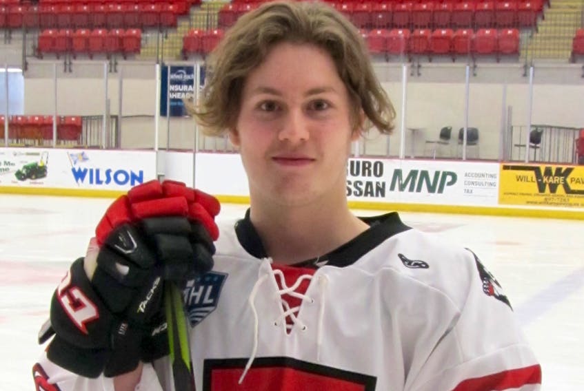 Marc Aucoin is a promising 18-year-old rookie defenceman with Truro Bearcats of the Maritime Hockey League.