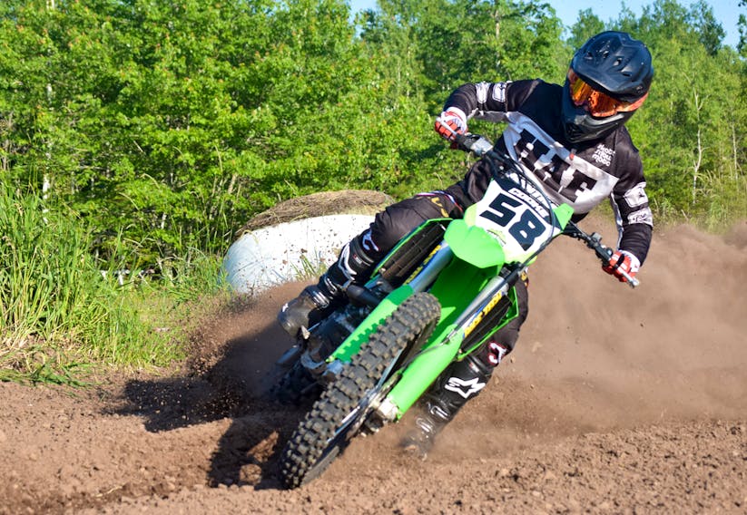 Brookfield’s Mitch Cooke, shown here riding at his home track in Pleasant Valley last summer, is recovering from injuries he sustained after a nasty crash in Florida on Jan. 6.