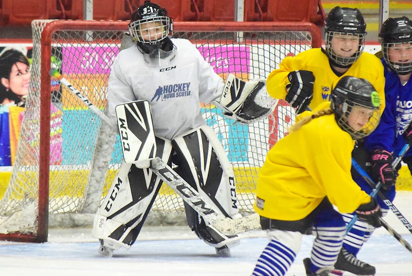 Goaltender Amy Field of the Fundy Highland Wilsons Home Heating Atom A Cyclones has been brilliant this season. On Sunday, Field looks to backstop her team to a provincial title at the HNS Day of Champions at the RECC.