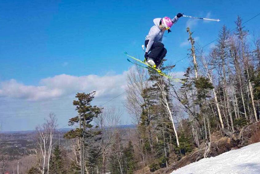 Caelan Shaw is at her most relaxed when she is skiing on the slopes. Facebook photo