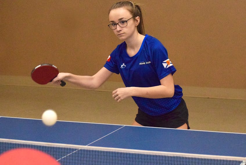 Kelsa Sibley, who was a member of the Nova Scotia table tennis team for the 2019 Canada Winter Games, finished third in the senior girls division at the Nova Scotia School Athletic Federation championship last weekend.