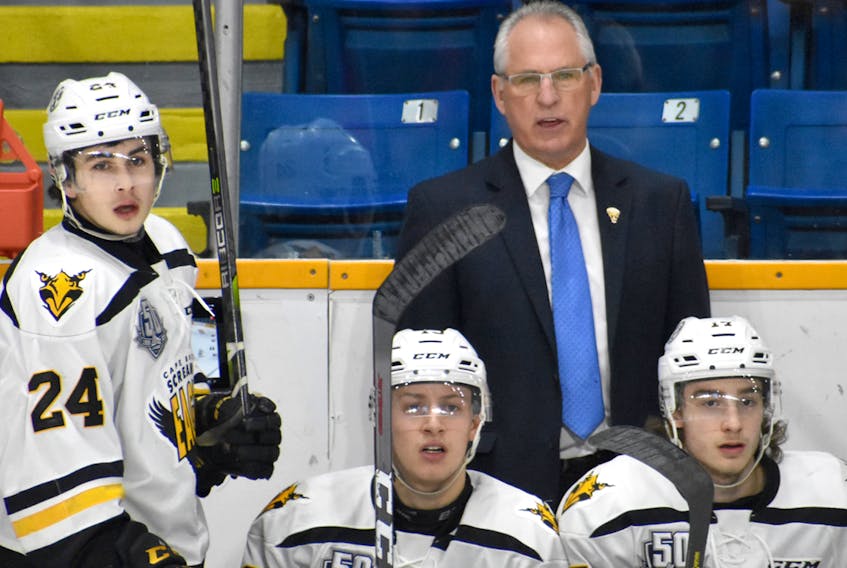 John Kibyuk has been an assistant coach with the Cape Breton Screaming Eagles for the past 11 years. The North Sydney native also spent three years in the press box as the team’s “eye in the sky.” In 1997-98, Kibyuk coached the Truro Bearcats senior men’s team to a national Allan Cup title.