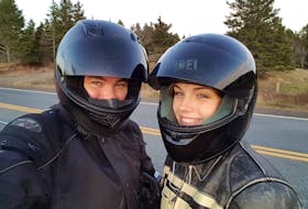 Marcel and Abigail during one of their recent motorcycle rides.
