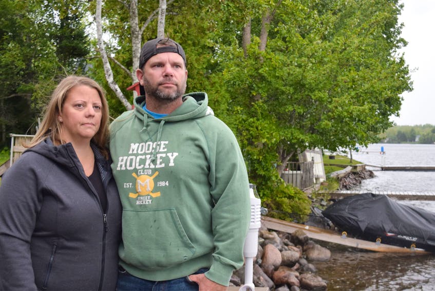 Julie Stewart and her husband Shaune tried desperately to save a drowning man near their home on Shortts Lake last Friday.