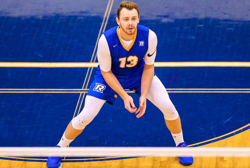 Adam Sandeson had a strong season in the OUA with the Ryerson Rams men’s volleyball team. Sandeson, a fifth-year university player, was named a first-team East Division all-star. Christian Bender/Ryerson Athletics
