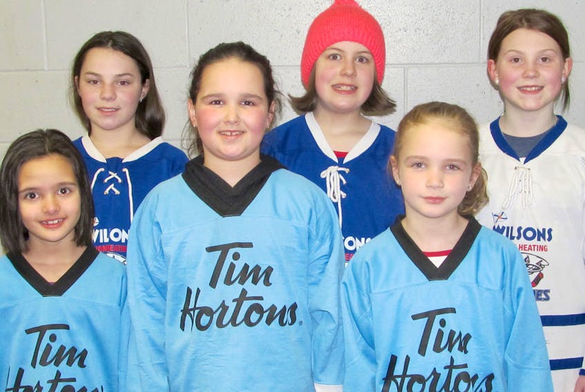 Members of Wilson’s Home Heating Cyclones, front row, from left, Shea Kean, Addison Marshall and Maria Bagnell. Back row, Brooklyn Moore, Jessica Porter and Ava Taylor.