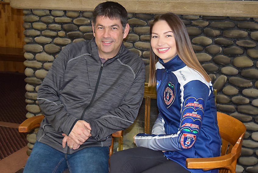 Craig Burgess and his daughter Karlee have enjoyed success in curling. The entire Burgess family will be honoured on Sunday, March 3 at the Truro Sport Heritage Society with the  Armstrong Family Award.