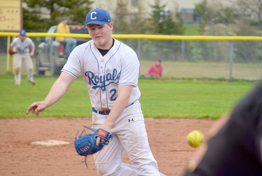 Colchester Royals pitcher David Watson was brilliant last week in the opening game of the Shooters Bar and Grill Fastpitch League kickoff tournament in Brookfield. Watson spun a one-hitter to lead the Royals to an 8-0 victory over the Elks in the tournament’s opening game.