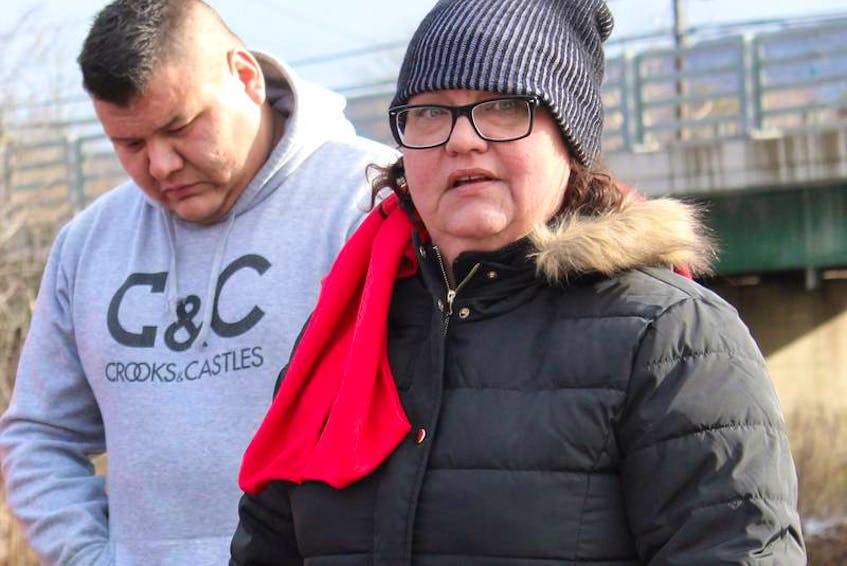 Annie Bernard-Daisley is seen in a 2018 file photo at a Red Dress Walk in We’koqma’q. Bernard-Daisley became the First Nation community's first female chief when she defeated longtime incumber Rod Googoo on Wednesday. CONTRIBUTED