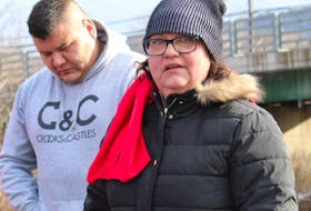 Annie Bernard-Daisley is seen in a 2018 file photo at a Red Dress Walk in We’koqma’q. Bernard-Daisley became the First Nation community's first female chief when she defeated longtime incumber Rod Googoo on Wednesday. CONTRIBUTED